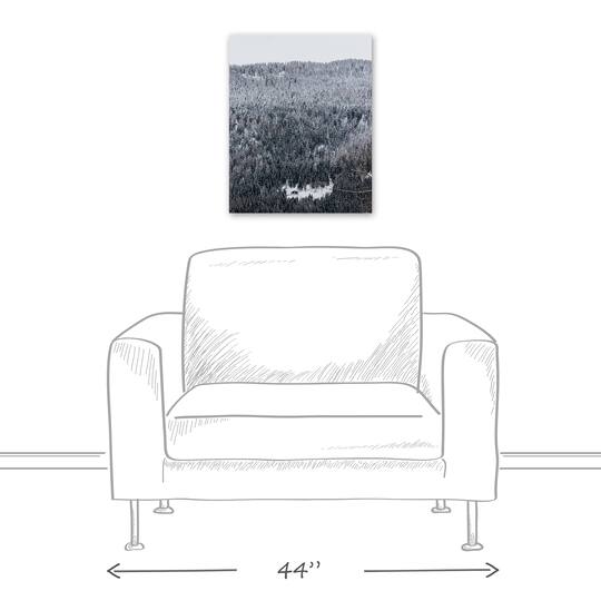 Unsplash Cabin Snowy Woods 16x20 Canvas Wall Art